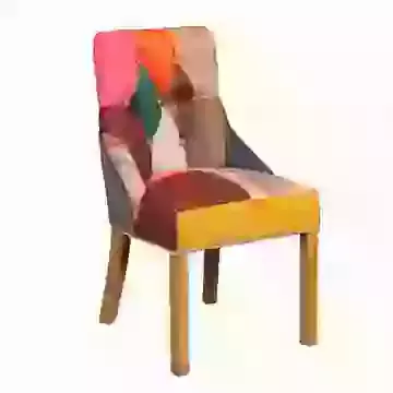 Elegant Button Back Patchwork Chair
